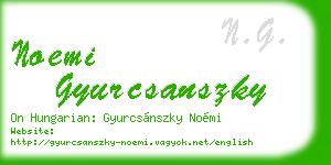 noemi gyurcsanszky business card