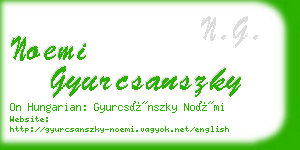 noemi gyurcsanszky business card